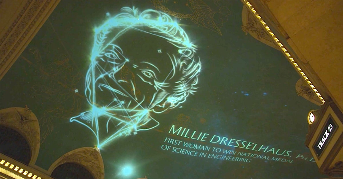 Faces of Pioneering Female Scientists Are Projected on Grand Central’s