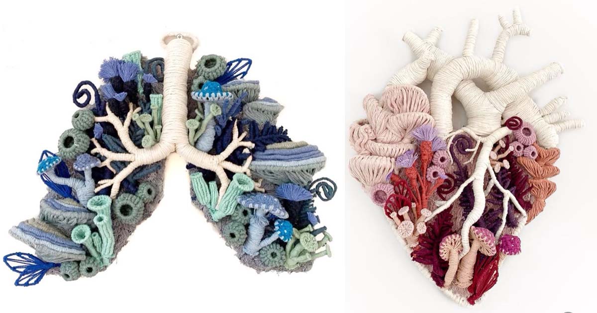 Intricate Fiber Art Sculptures Explore the Inherent Optimism in the