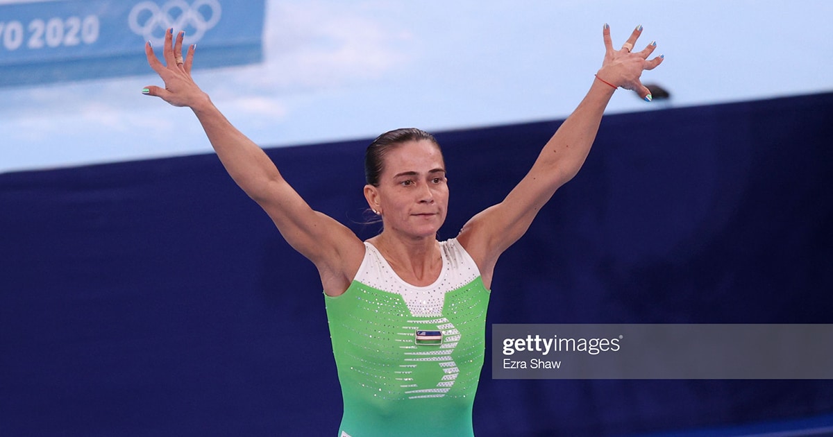 46YearOld Gymnast Oksana Chusovitina Earns Standing Ovation After