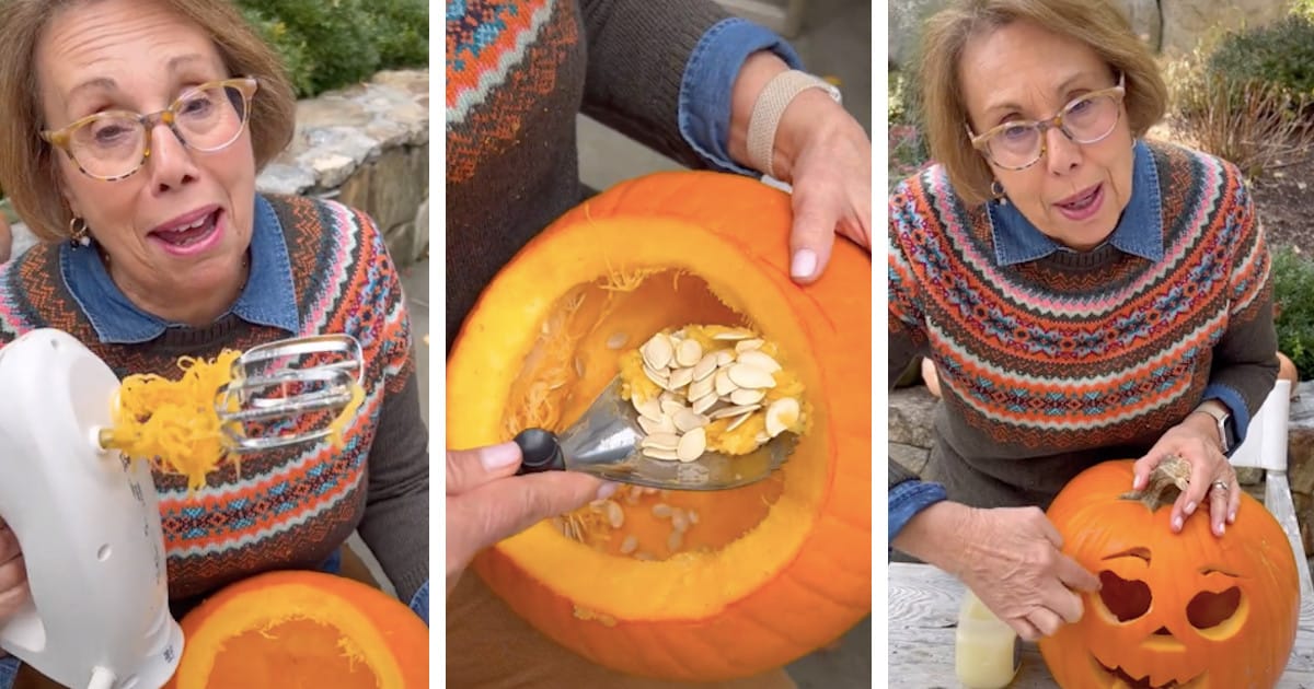 TikTok Grandma Shares Easy Pumpkin Carving Trick That Is Blowing People