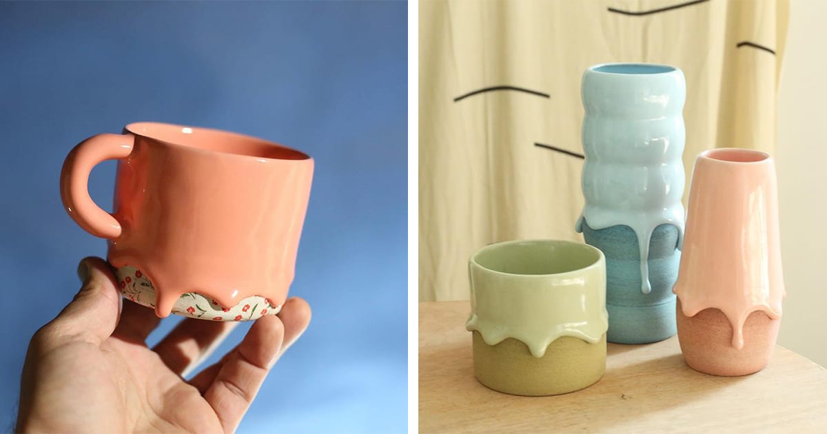 Viscous Glazes Drip Down Playful Pieces of Handmade Pottery | My Modern Met